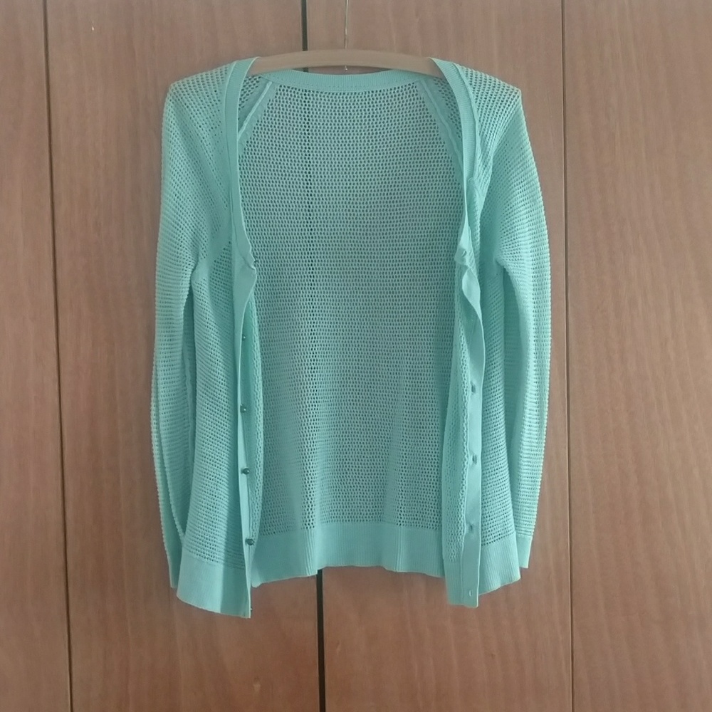 Light green cardigan